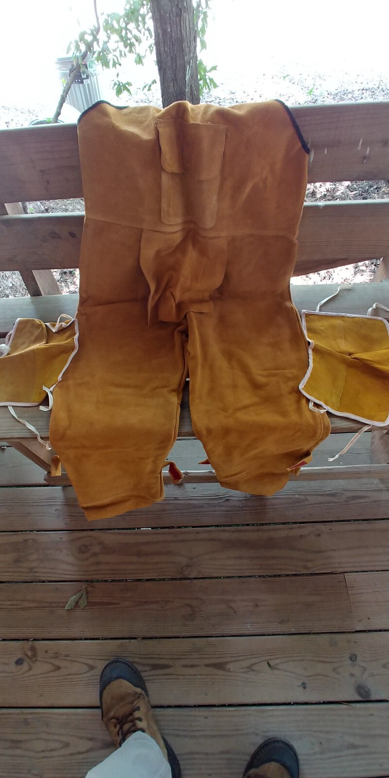 Leather Welding Coveralls with Hood