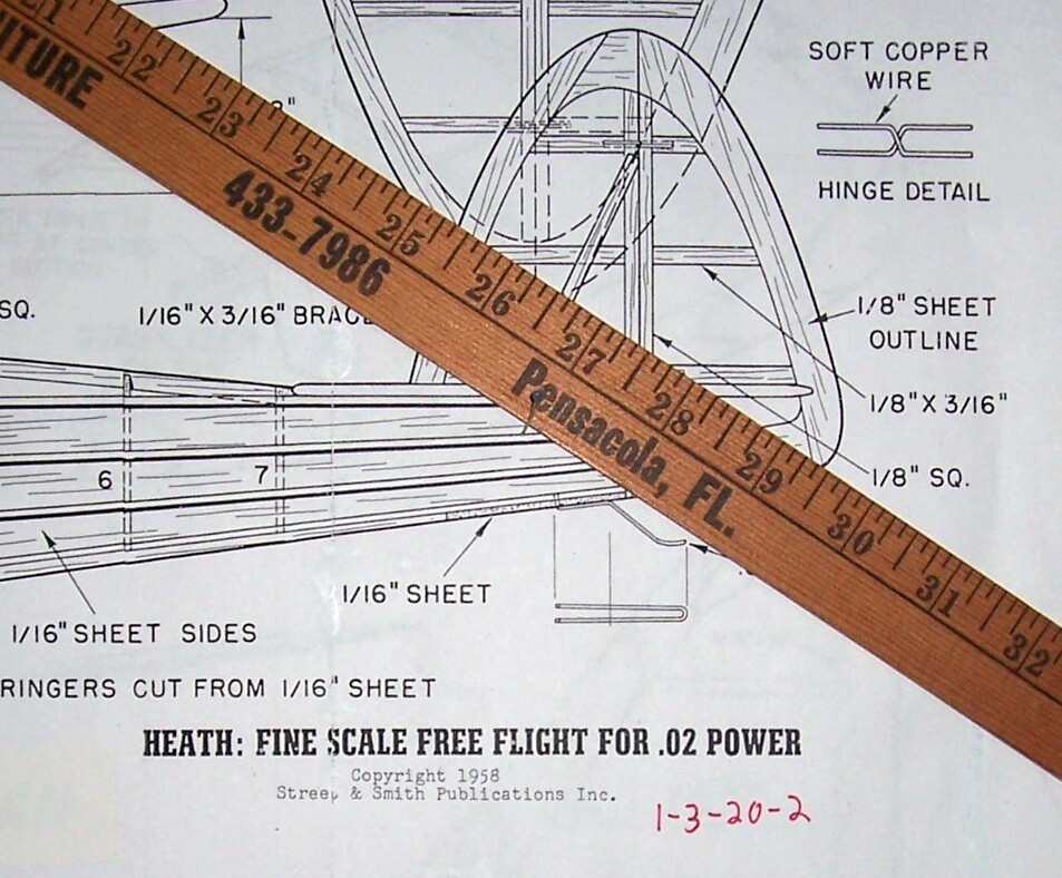 HEATH PARASOL PLAN + CONSTRUCTION ARTICLE FF / RC COX .02 SCALE Model Airplane