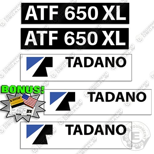 Tadano ATF 650XL Decal Kit Industrial Crane - 7 YEAR OUTDOOR 3M VINYL! +BONUS