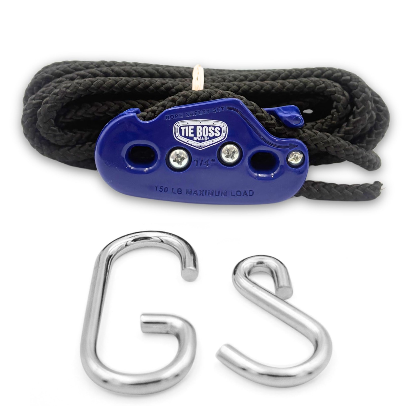 Tie Boss - 1/4 Inch, Medium Duty, (150 lbs Working Load Blue