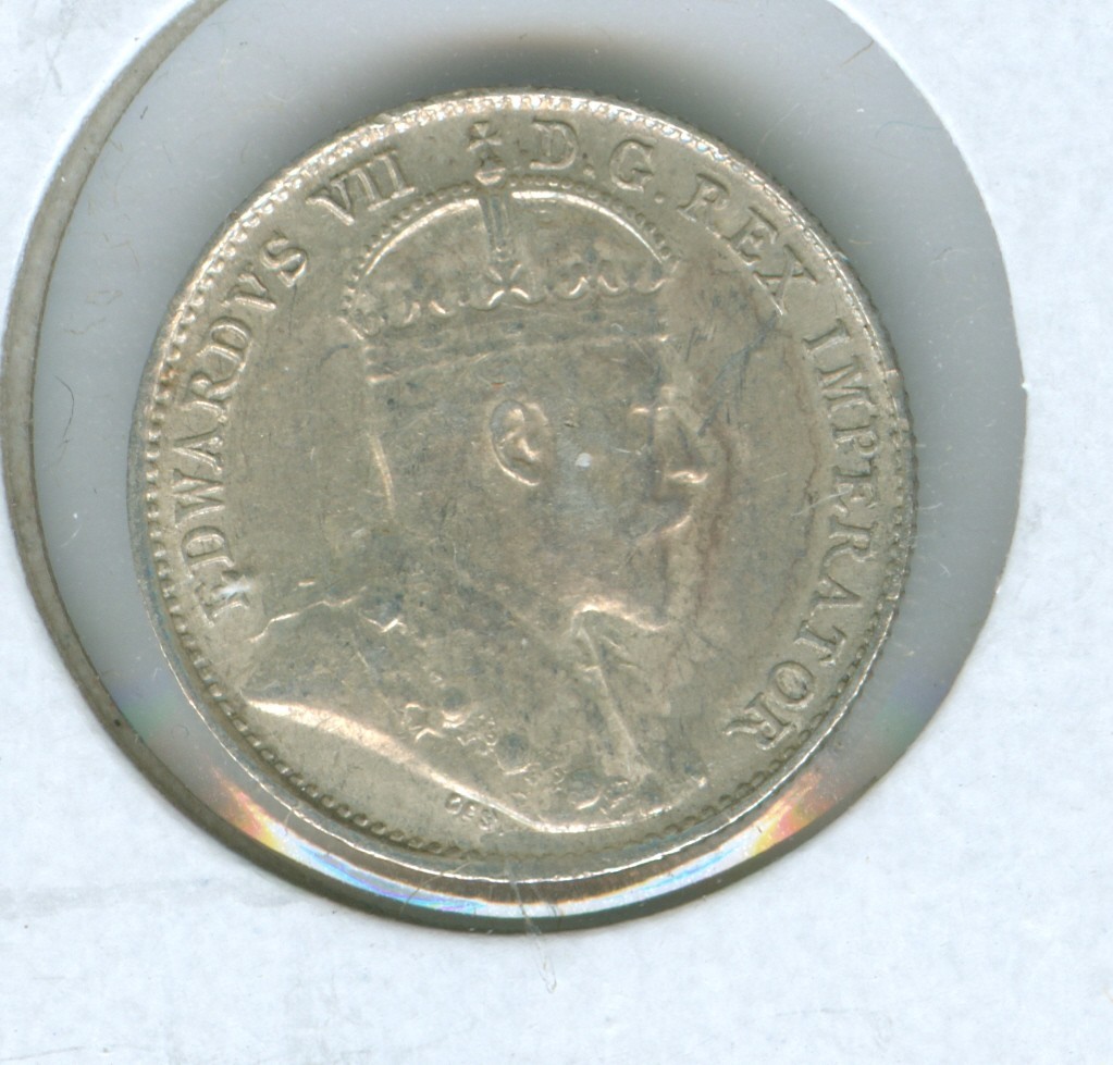 CANADA 1905  FIVE CENT SILVER --ALMOST UNCIRCULATED