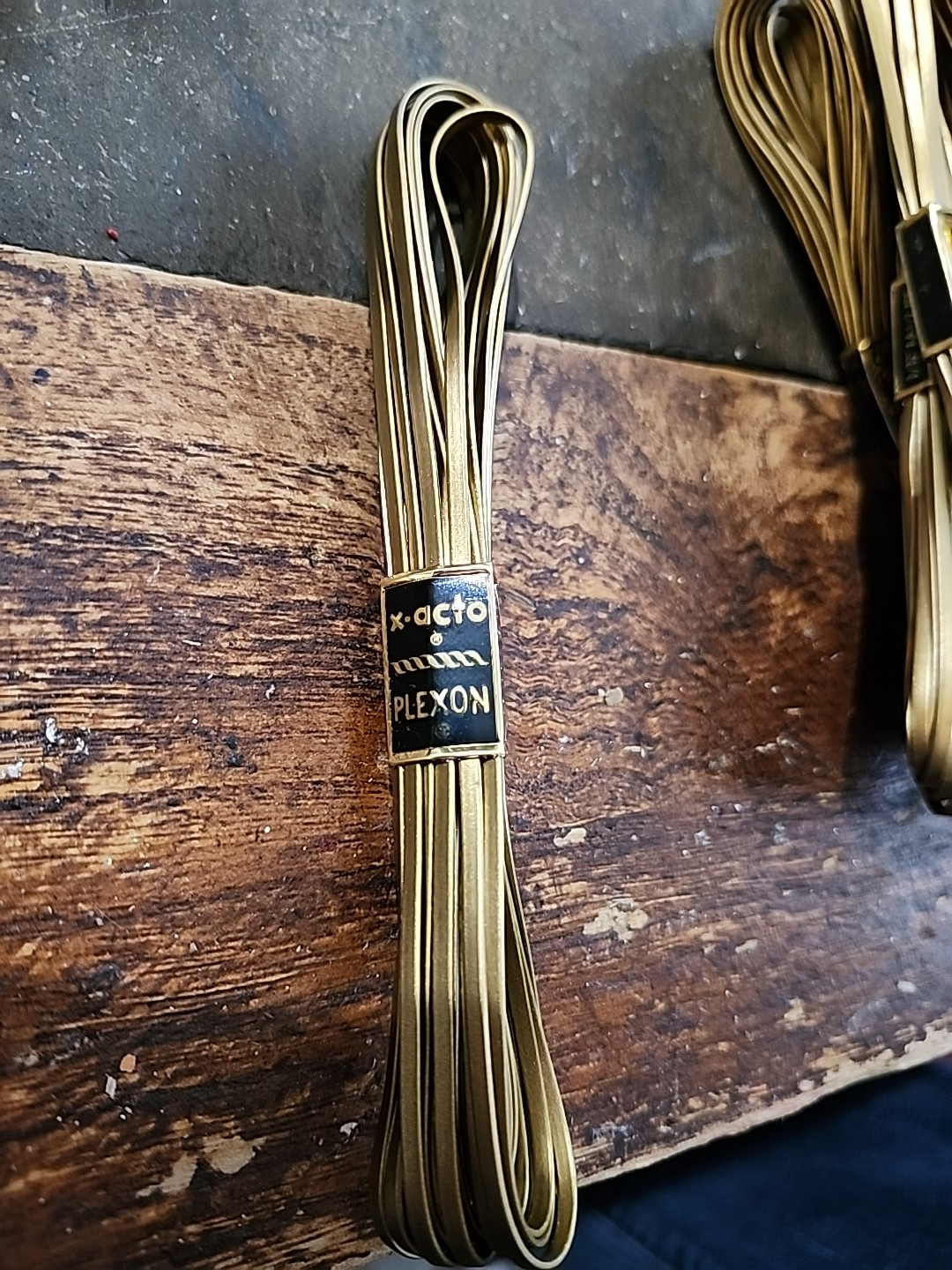 RARE X-ACTO PLEXON LACING 3/32 × 4.5 Yd BRAIDING Vintage USA Made Gold