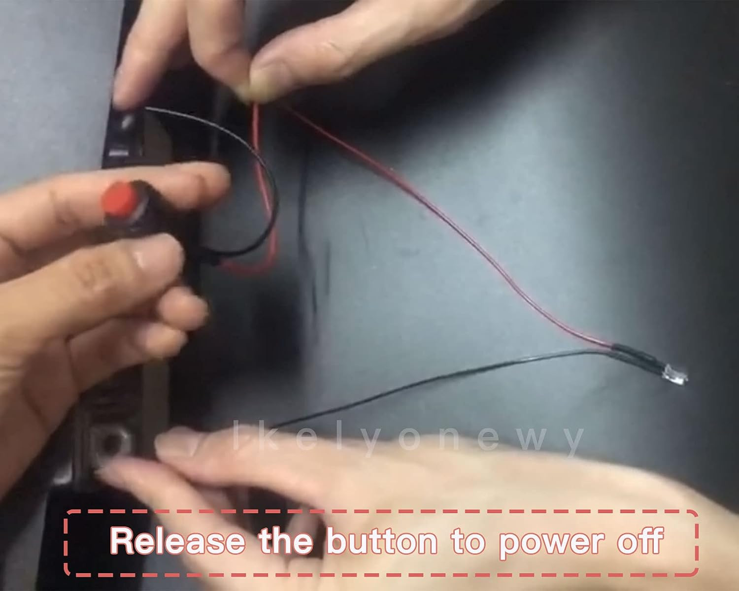 12Mm Mini Latching Push Button on off Switch Prewelded Wire,Self-Locking Micro r