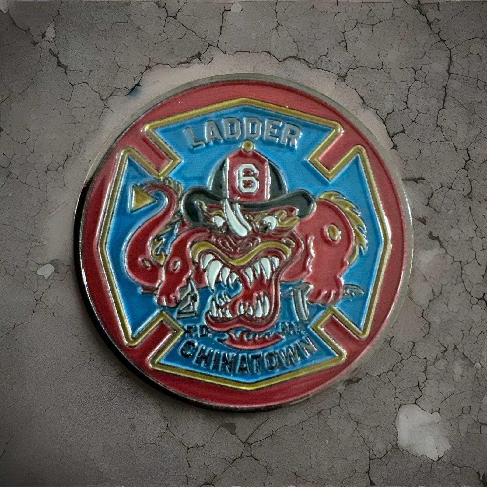 FDNY Ladder 6 Challenge Coin - Chinatown Dragons