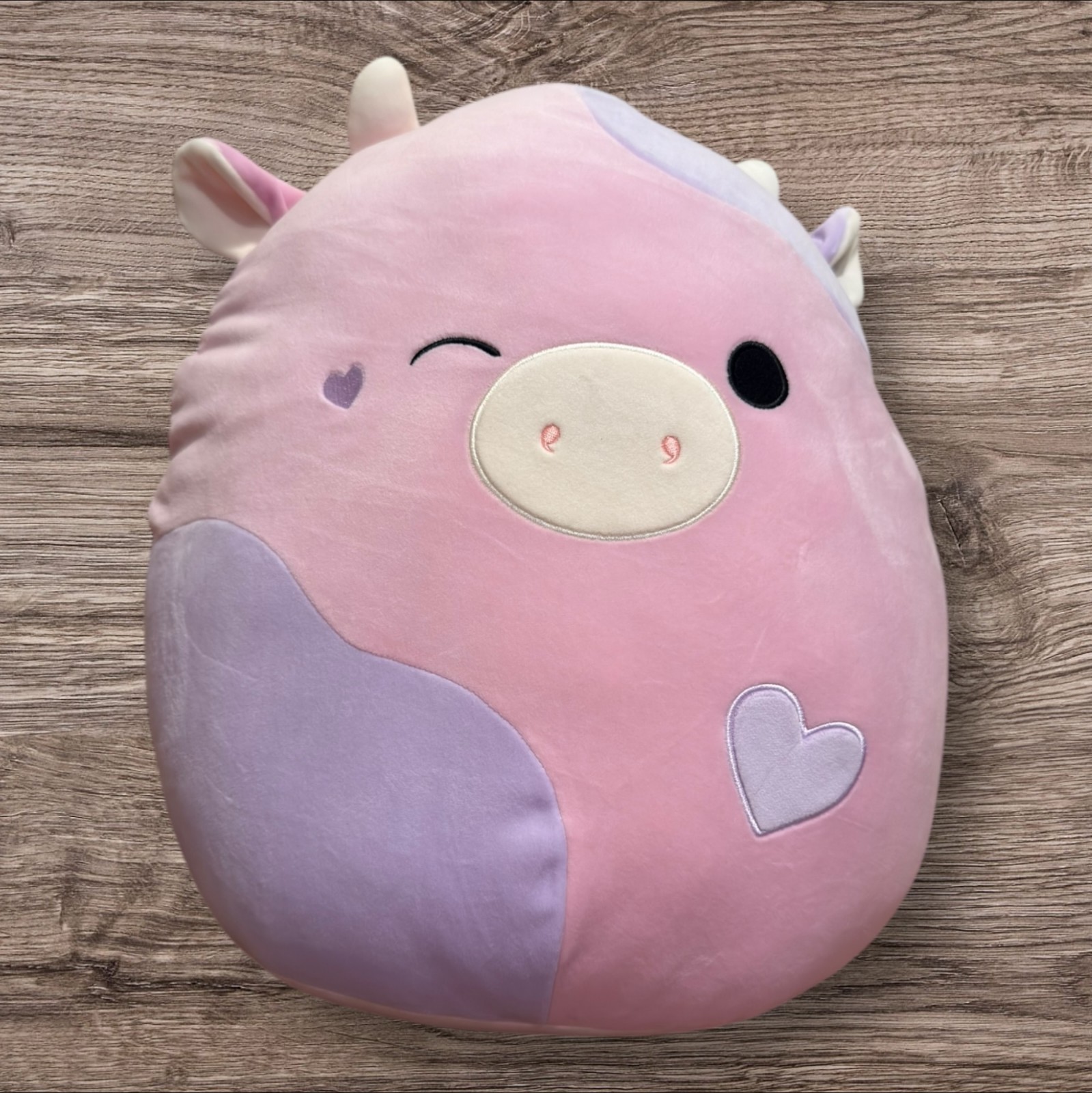 Squishmallow 16 inch Patty the Winking Cow Valentines 2025 NEW w Tags FREE SHIP