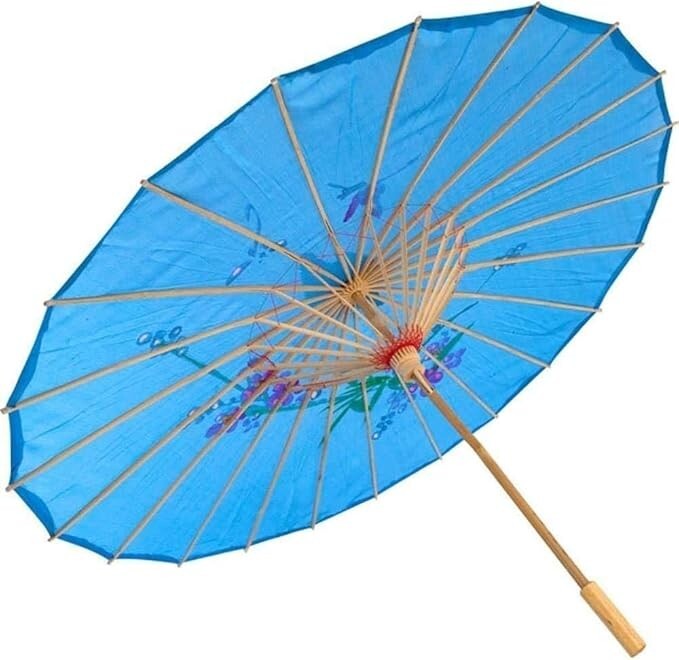 6 Pack Blue Nylon Umbrella Parasol Photography Dance 22 in Kid Size S-2178x6