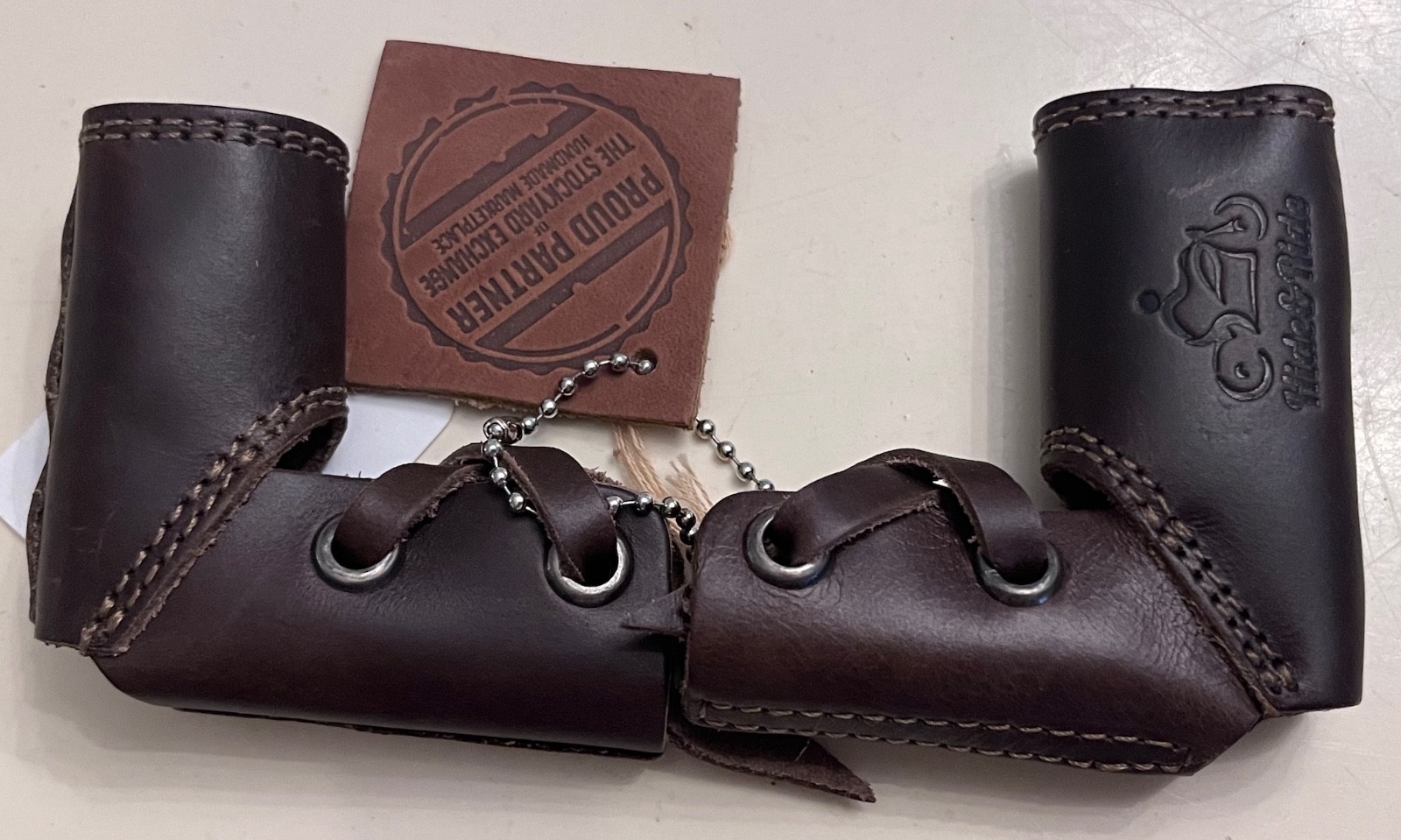 Stockyard Exchange Leather Shift Lever Sock Pair Hide & Ride NEW