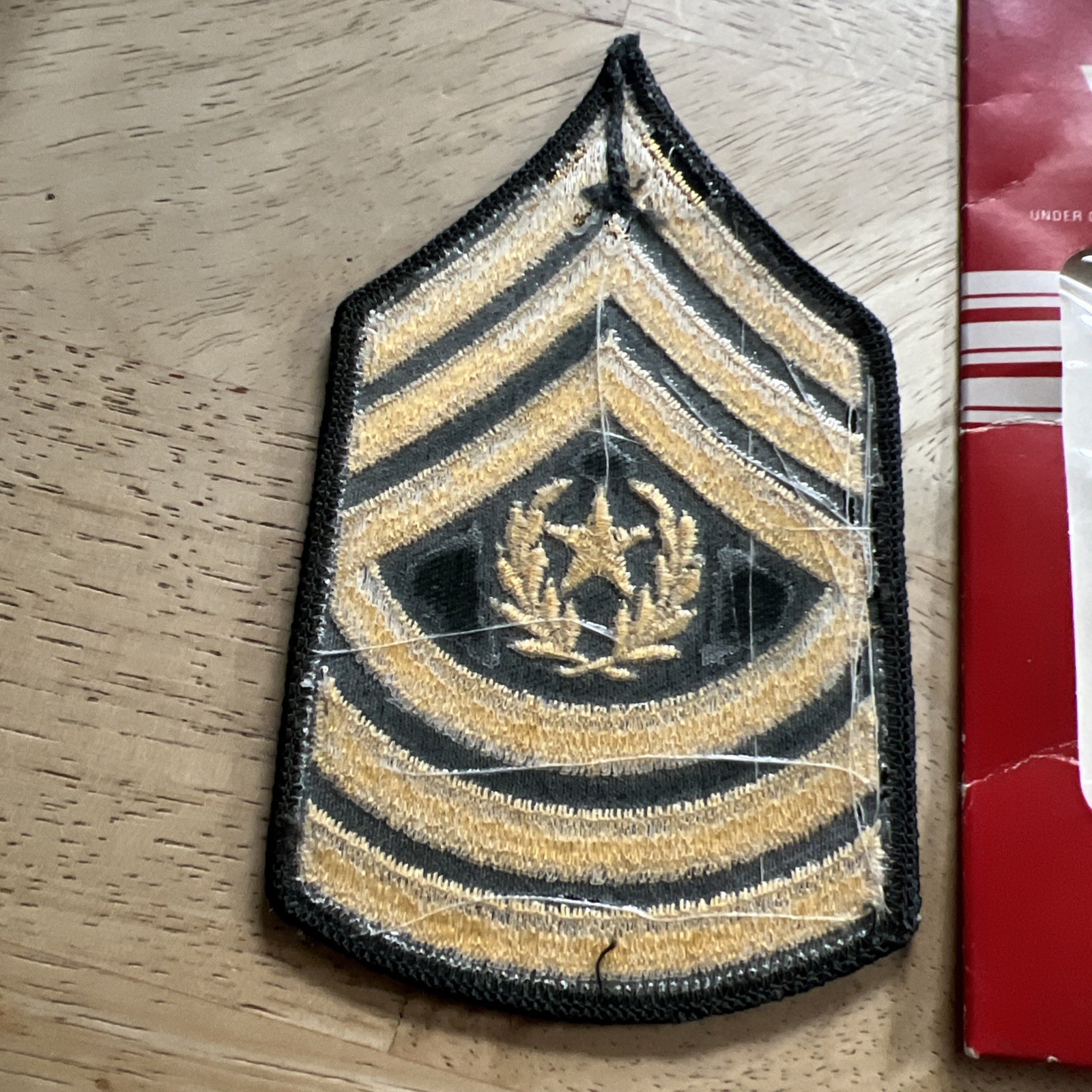 ORIGINAL U.S. ARMY FULL SIZE COMMAND SERGEANT MAJOR CHEVRONS, STRIPES