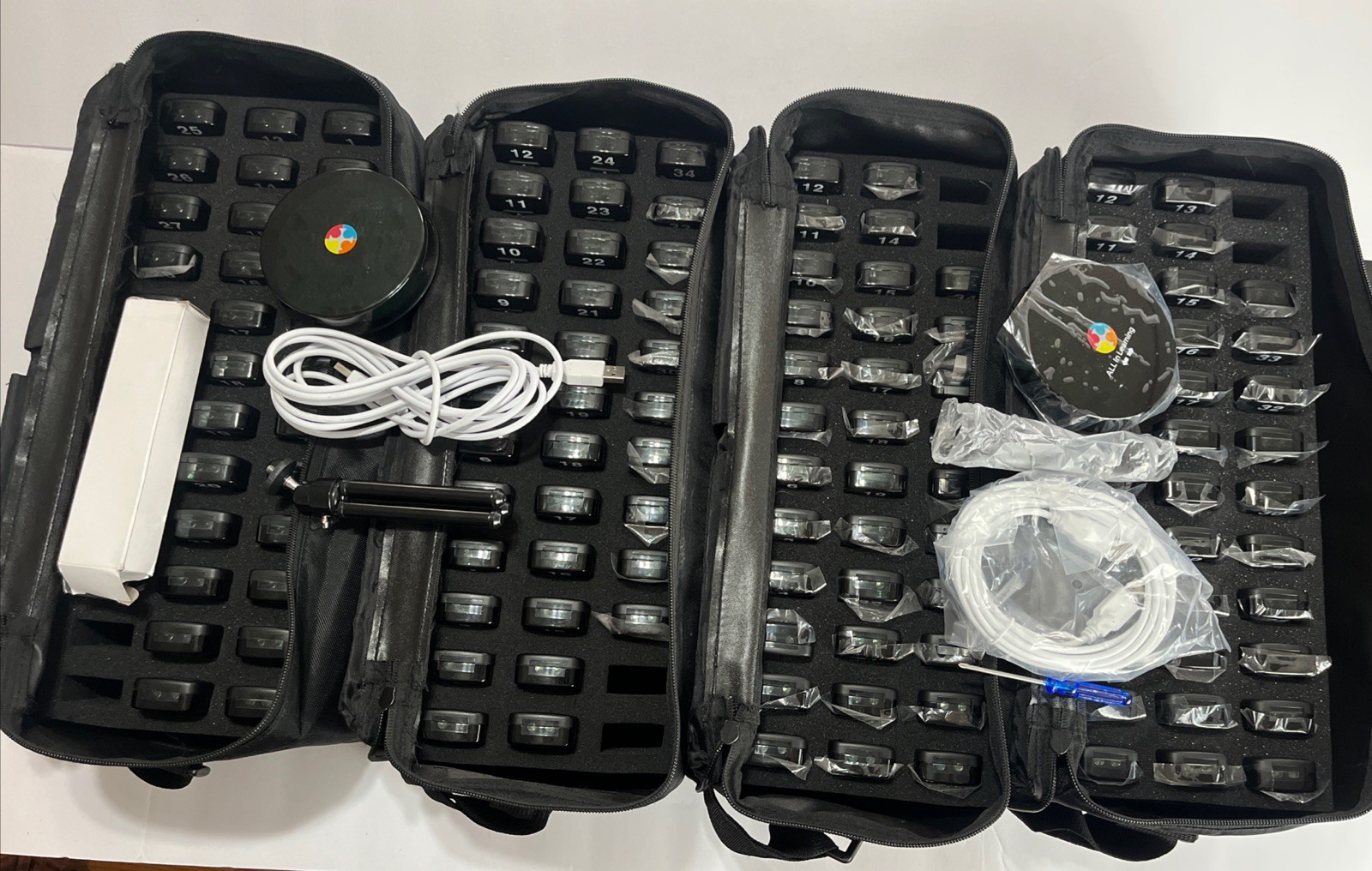 ALL In Learning Clicker Remote Lot - 136 Student Response Remotes + 2 Dongles