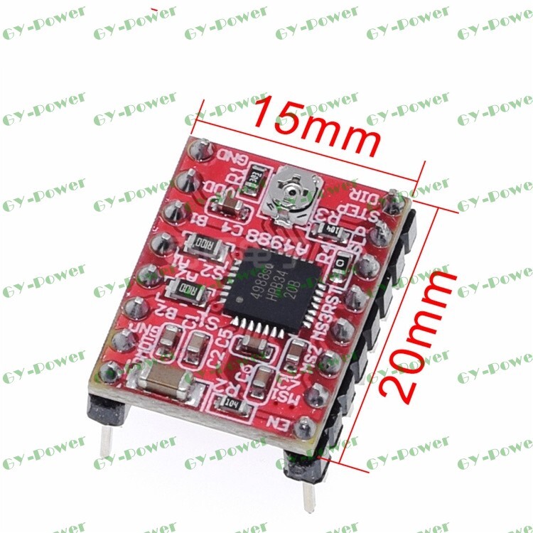 1PCS A4988 Compatible Stepper Stepstick Motor Divers Module with Heatsink for 3D