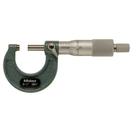 Mitutoyo 103-177 Micrometer, 0-1 In, 0.001 In, Enamel