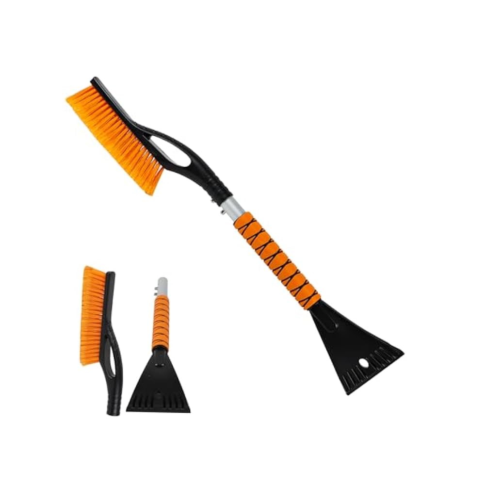 Snow Brush & Ice Scraper 2-in-1 - Detachable w/ Foam Grip, for Car/Truck/SUV