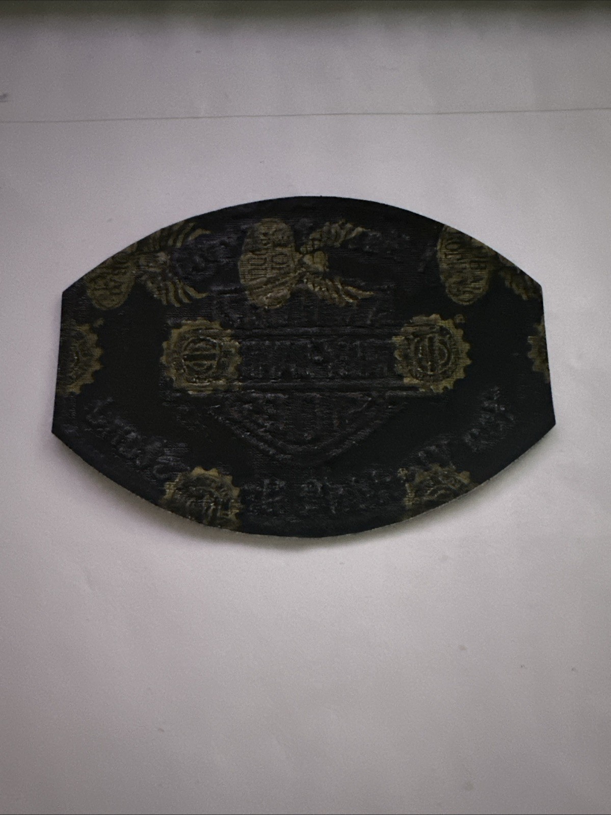Harley-Davidson Bar & Shield Large Black Emblem / Patch NEW