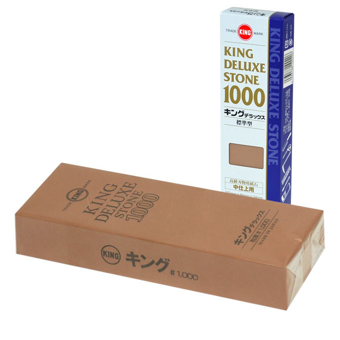 Japanese King Deluxe 1000 Grit Sharpening Whetstone Sharpener, Made in Japan NIB