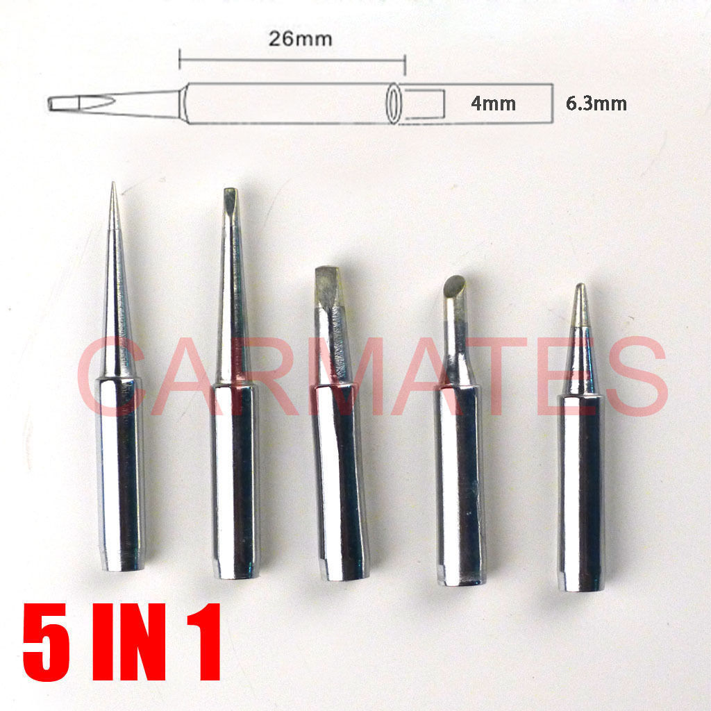 5 TIPs Solder Soldering Iron Station Lead Free FOR Duratech TS-1560 TS-1380  AU