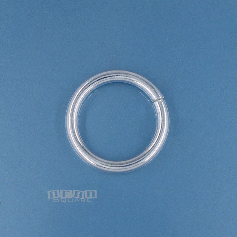 Solid Sterling Silver 16mm x 2mm (12 Gauge) HD Open Jump Ring Connector #33149