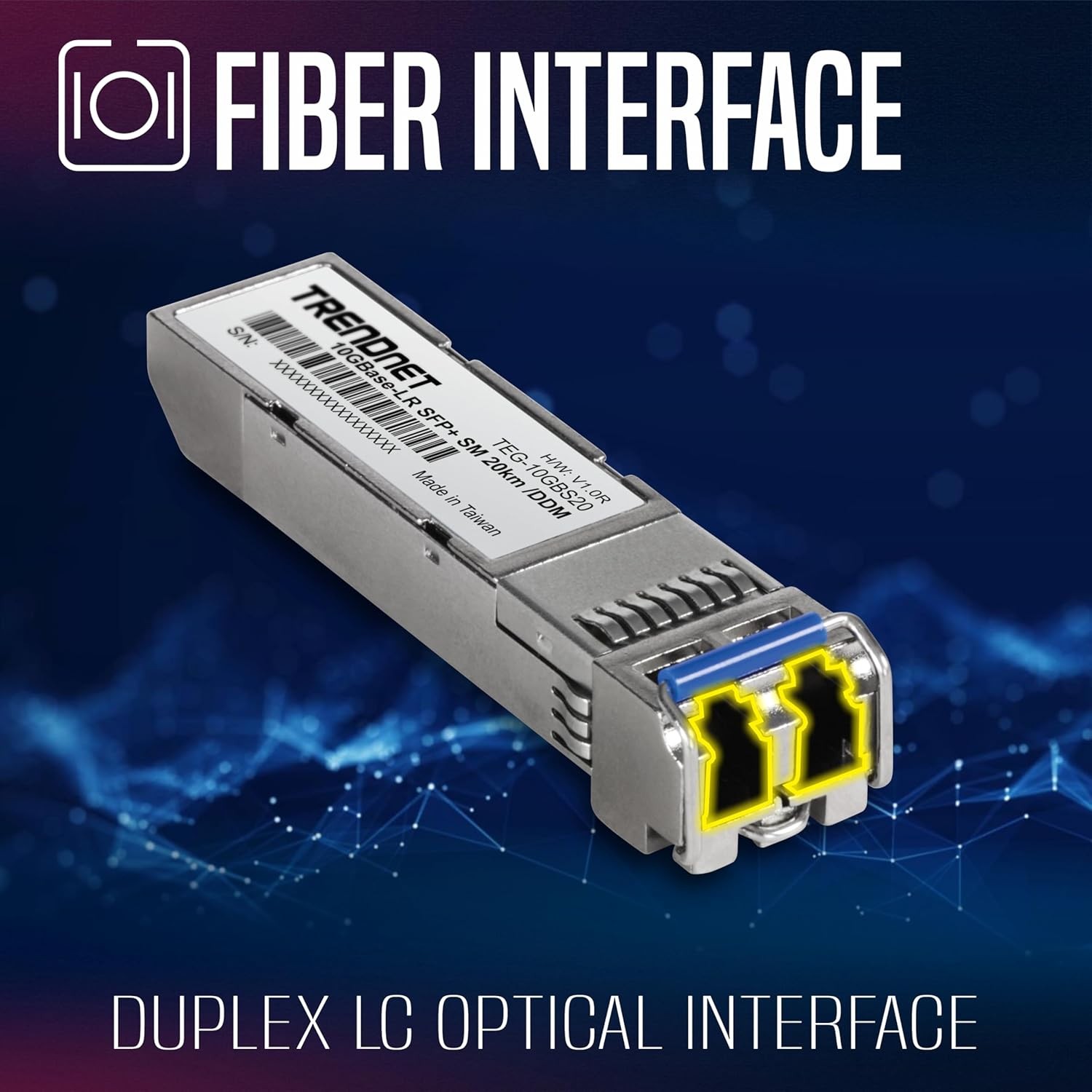 TRENDnet TEG-10GBS20, SFP+ Single Mode LC Module (20km)