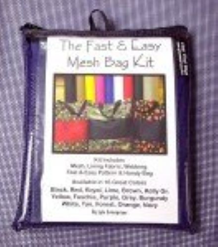 The FAST & EASY MESH BAG KIT Purple Includes Materials & Pattern to Sew Your Own