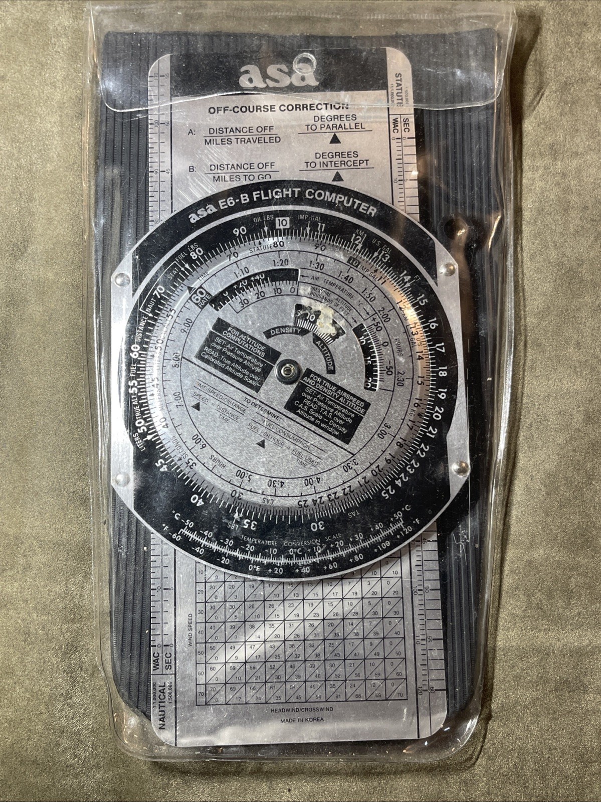 ASA E6-B Flight Computer In Vinyl Bag