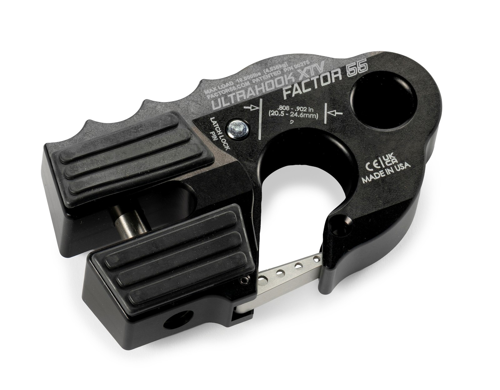 Factor 55 00275-04 ULTRAHOOK XTV WINCH HOOK w/SHACKLE MOUNT BLACK