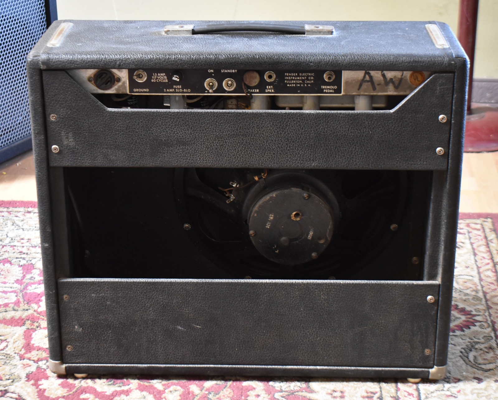 1964 Fender Pro 1x15" Combo Amplifier Pre-CBS Black