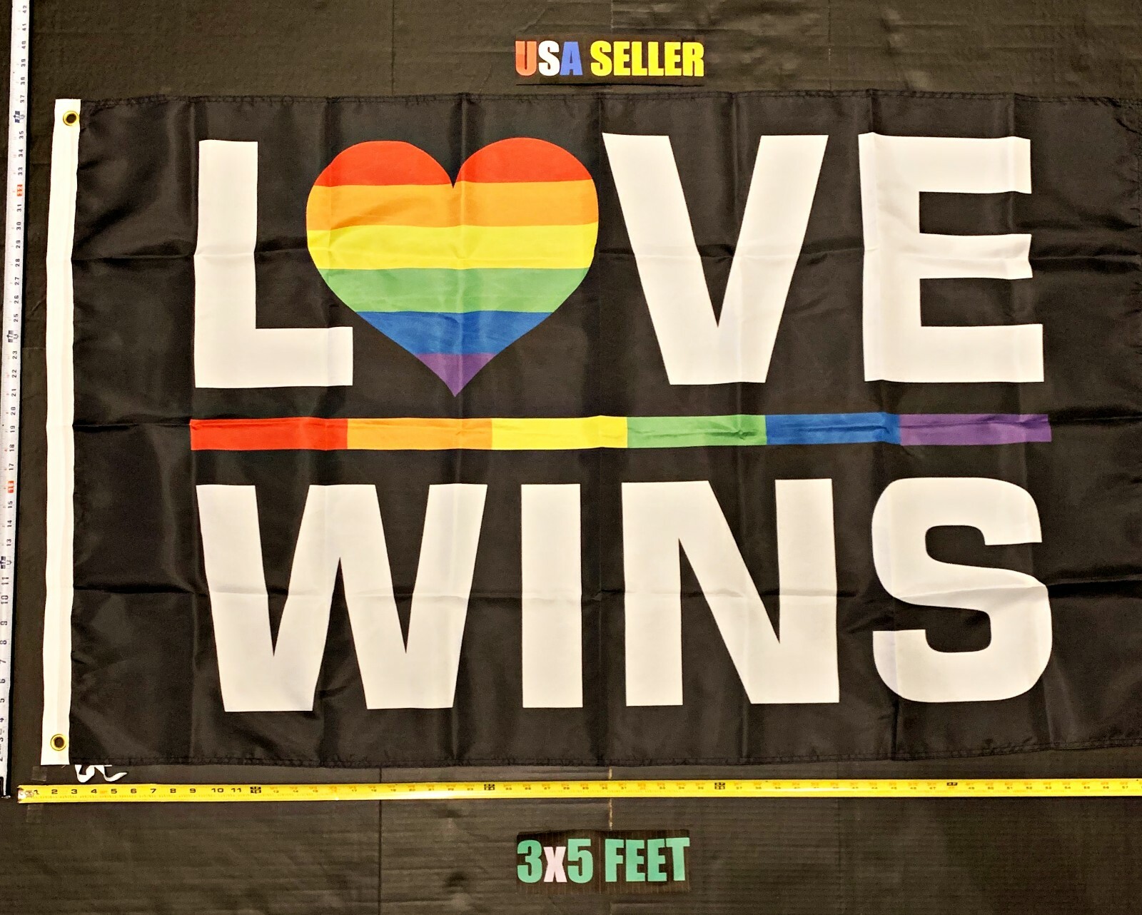 Equality Flag FREE SHIPPING Biden Harris LGBTQ Rainbow Gay Love Wins Sign 3x5'