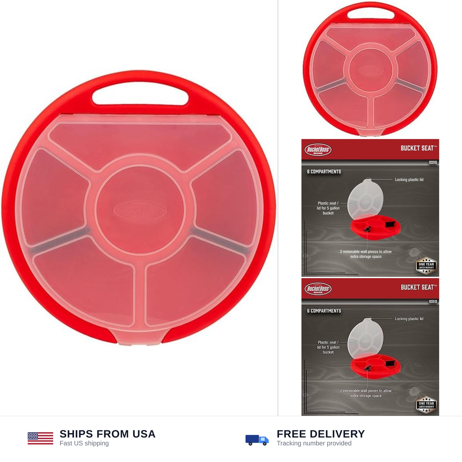 Bucket Boss - Bucket Seat Small Parts Organizer, Bucket Organization (10010) ...