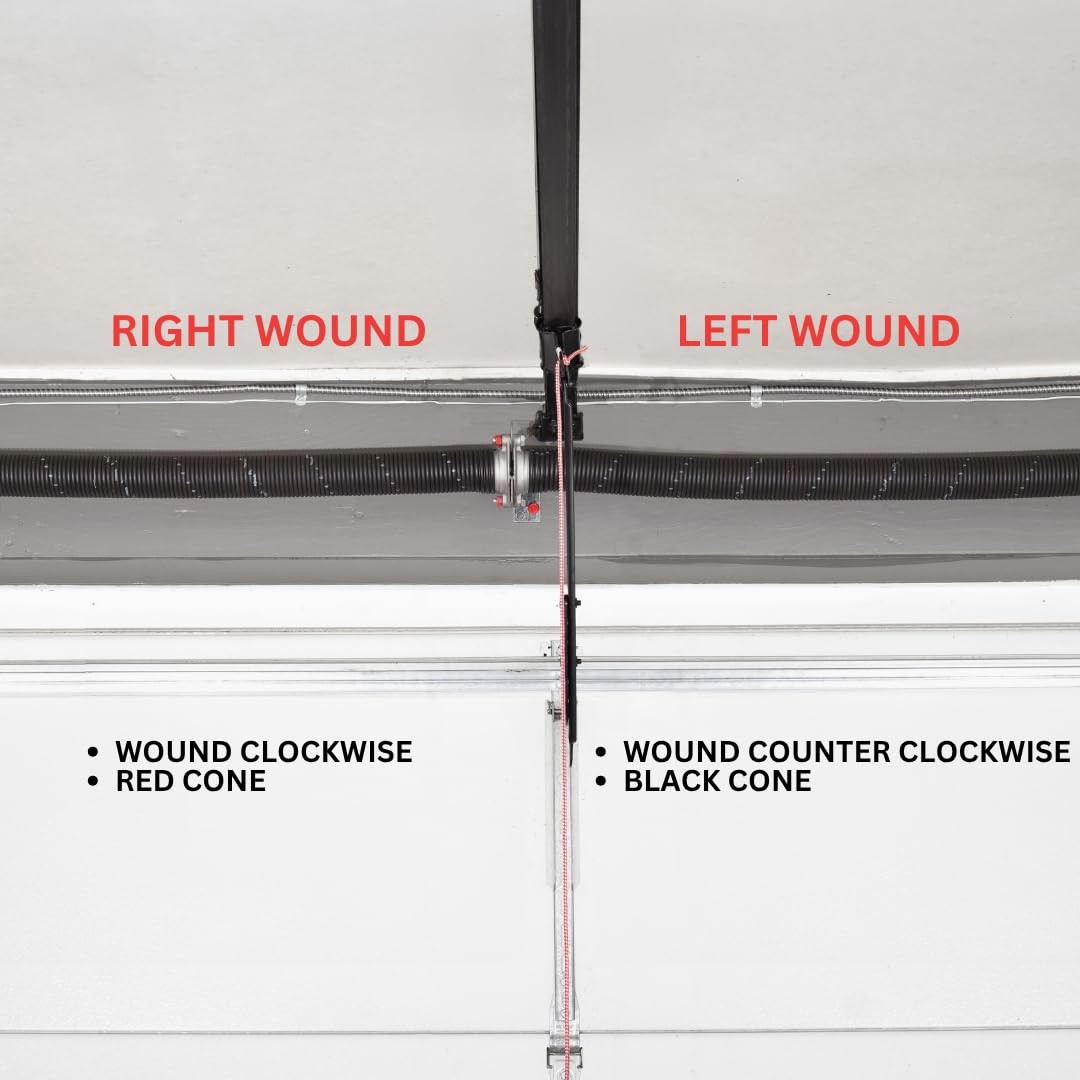 .225 x 2" x 27" Torsion Garage Springs (Red, Left & Right Wound)