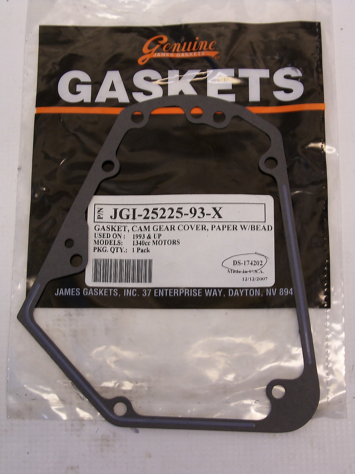 NOS HARLEY DAVIDSON 25225-93 JAMES GASKETS CRANKCASE COVER GASKET FLHP FLHT FLHS