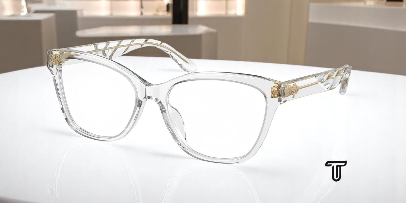TORY BURCH TY2132U 1821 Clear Transparent Demo 53 mm Women's Eyeglasses