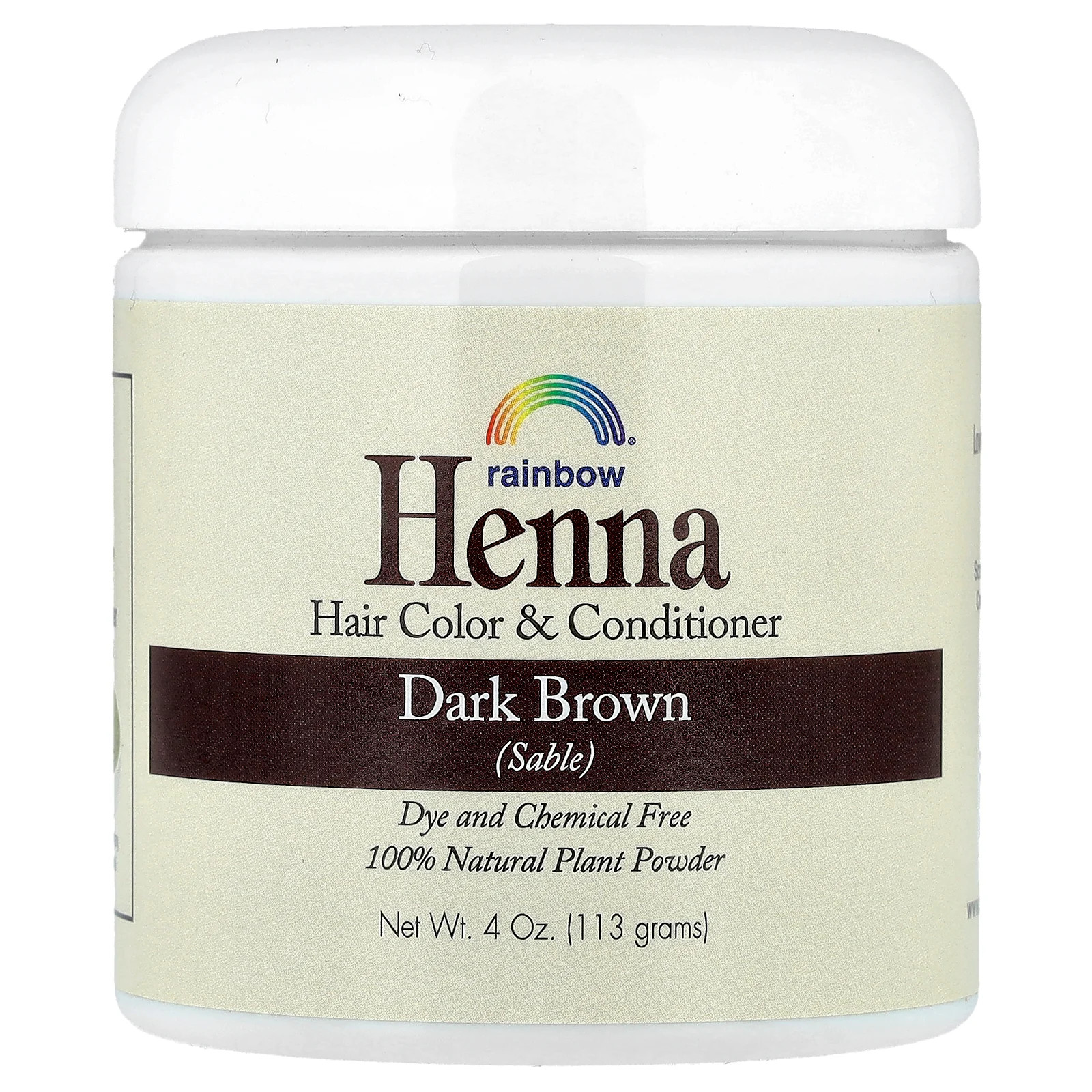 Henna, Hair Color & Conditioner, Dark Brown (Sable), 4 oz (113 g)
