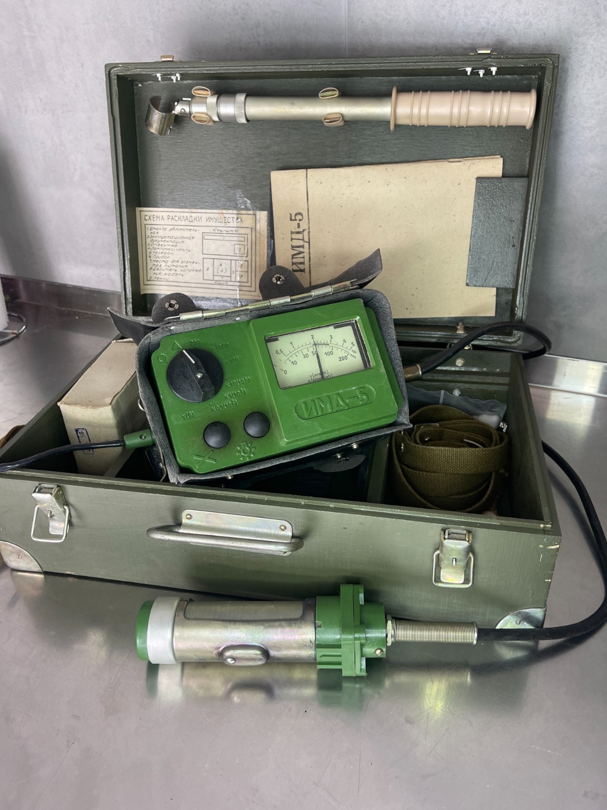 IMD-5 ИМД-5  Military Geiger counter  Radiation Detector  New Old Stock tested