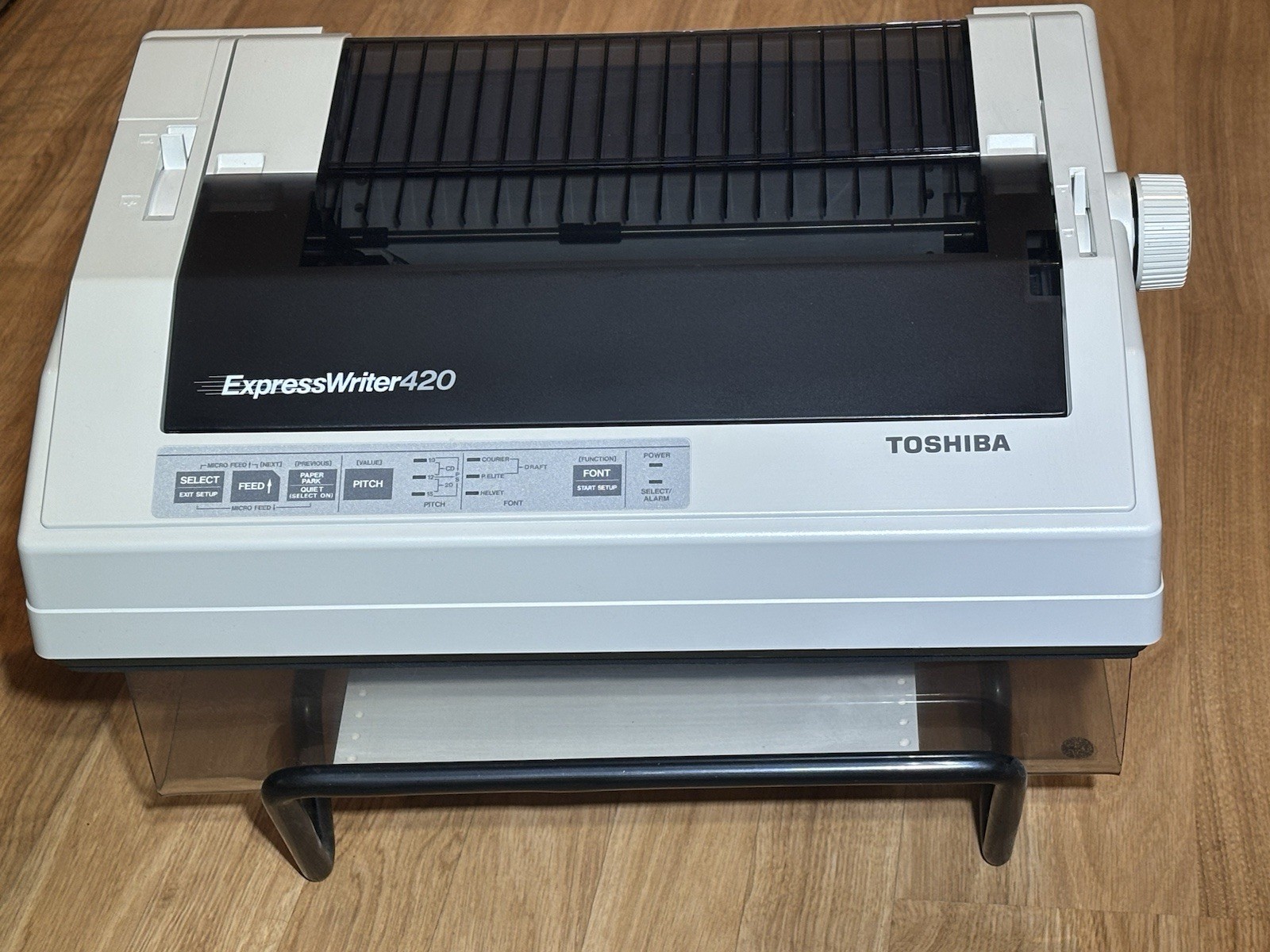 NICE!Rare Toshiba ExpressWriter 420 Dot Matrix Printer W/ Paper Stand Cover EUC!