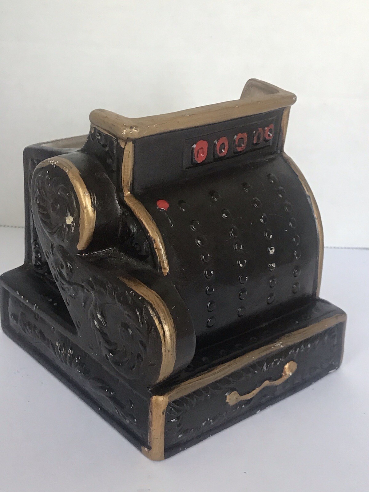 Vintage 1960s Inarco Ceramic Cash Register Vase Desk Caddy Bankers 1 Day Ship!👍