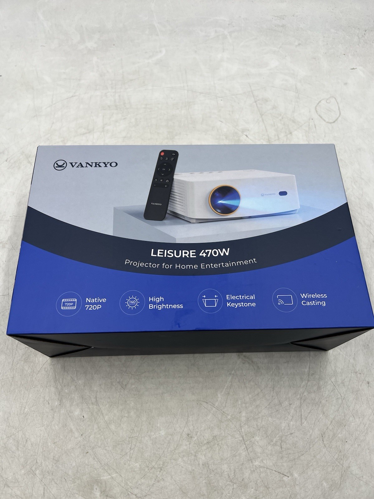 Vankyo Leisure 470W 720P Portable Projector with Wireless Connectivity