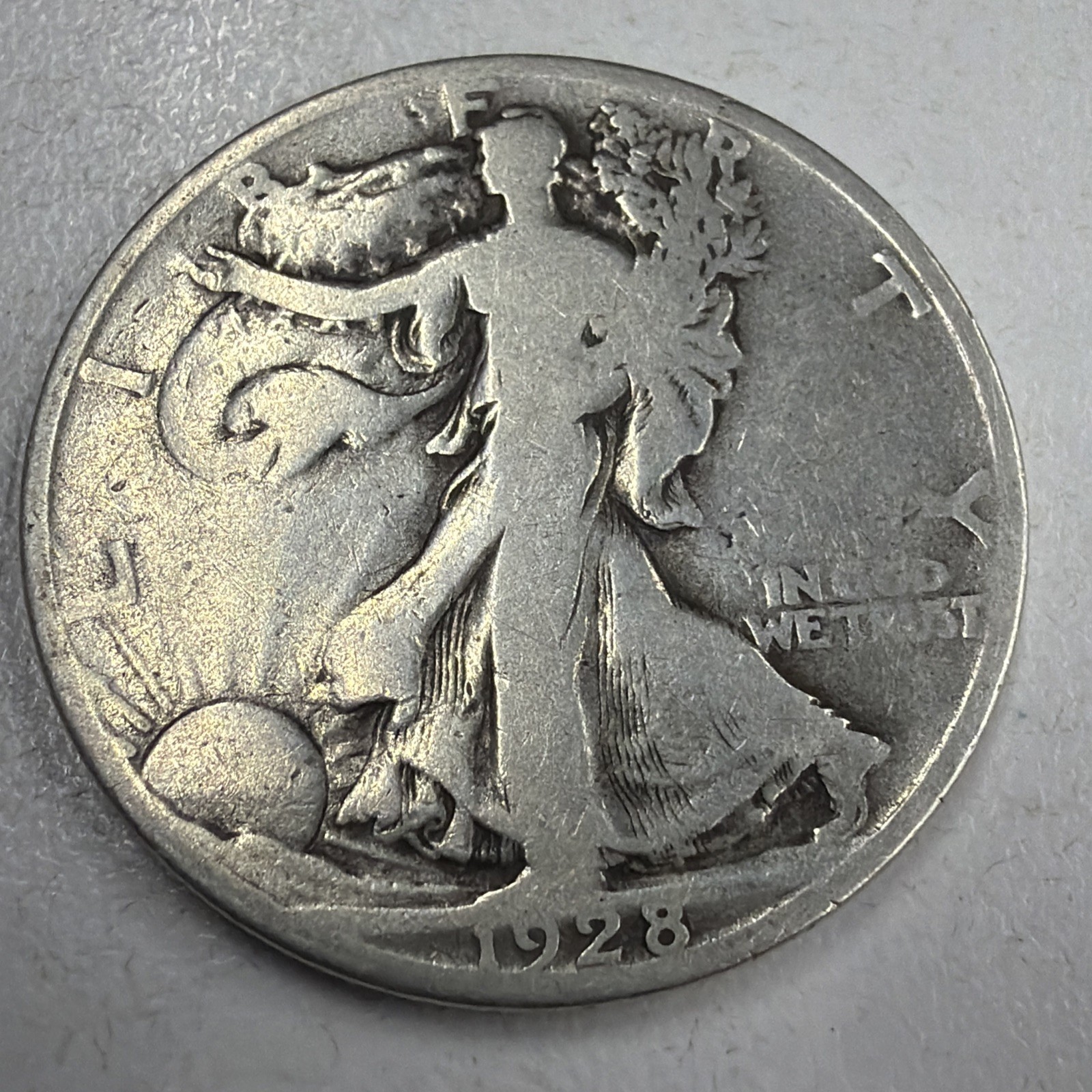 1928-S Walking Liberty Half Dollar 50c US  COIN Circulated Actual Coin   (SAS