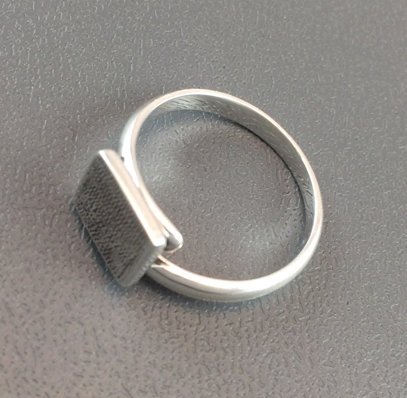 Sterling Silver Ring Blank 8x10mm Pad Base Adjustable Style .925 Quality Finding