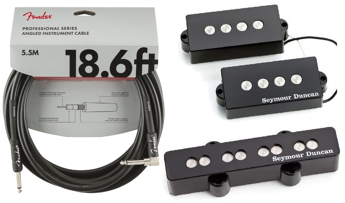 Seymour Duncan SPB-3 & SJB-3 PJ  For Precision Jazz Bass P Quarter Pound  wCABLE