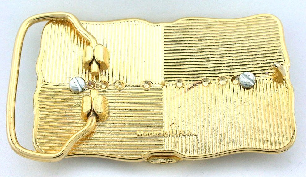 40x30 40mm x 30mm Cabochon Cab Southwest Heart Goldplated Belt Buckle Mounting