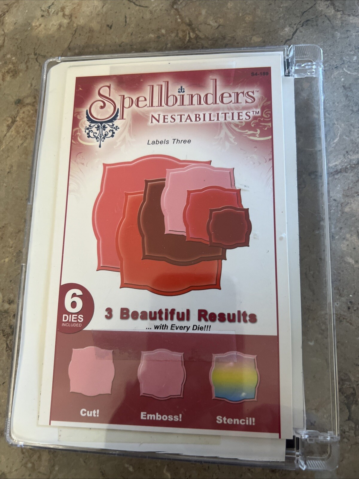 SPELLBINDERS NESTABILITIES DIE Cut Label 3 Label 11