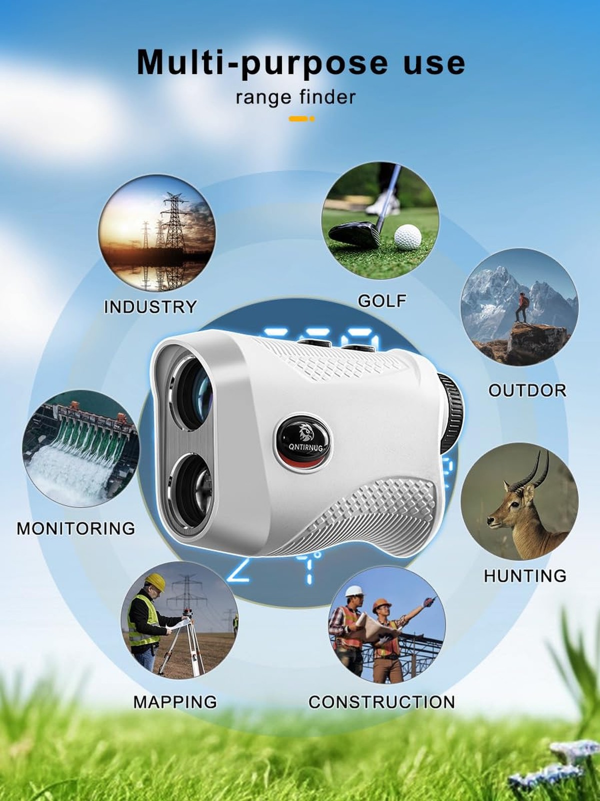 Golf Laser Rangefinder with Slope,7X Magnification Range Finder Golf for Hunt...