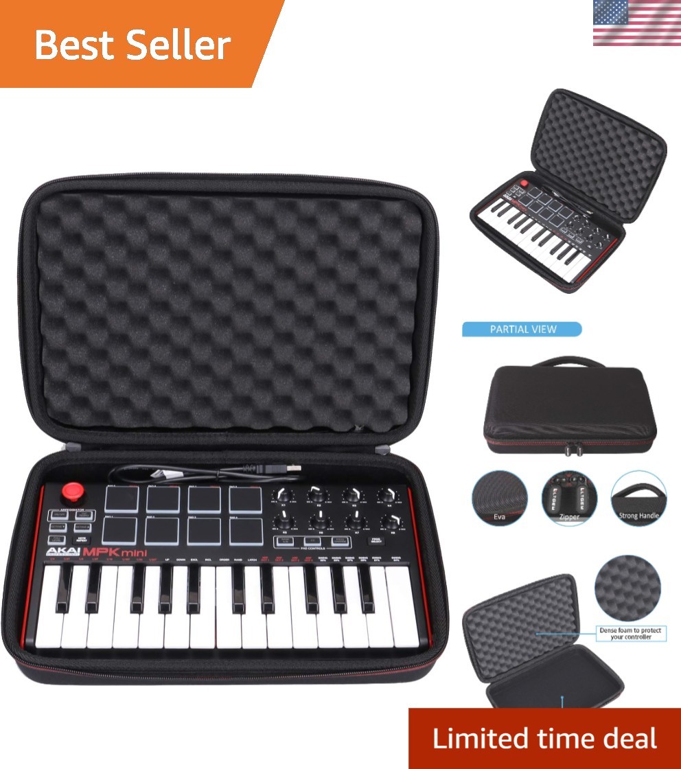 LTGEM Case Compatible with Akai Professional MPK Mini MK3 / MPK Mini Play MK3...