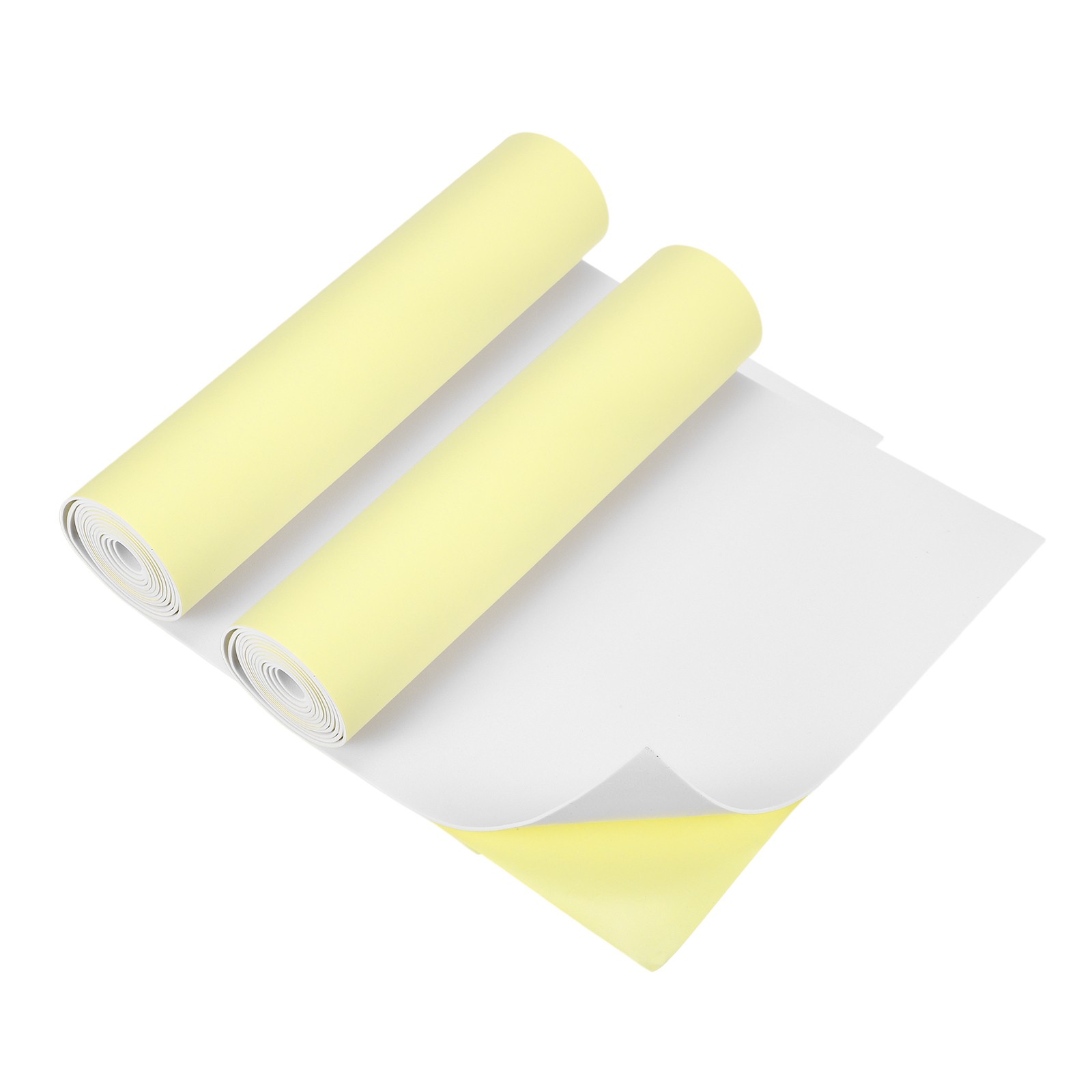 2 Pcs EVA Foam Roll with Adhesive Backing, 2mm 1/16" Thick 78"x13", White