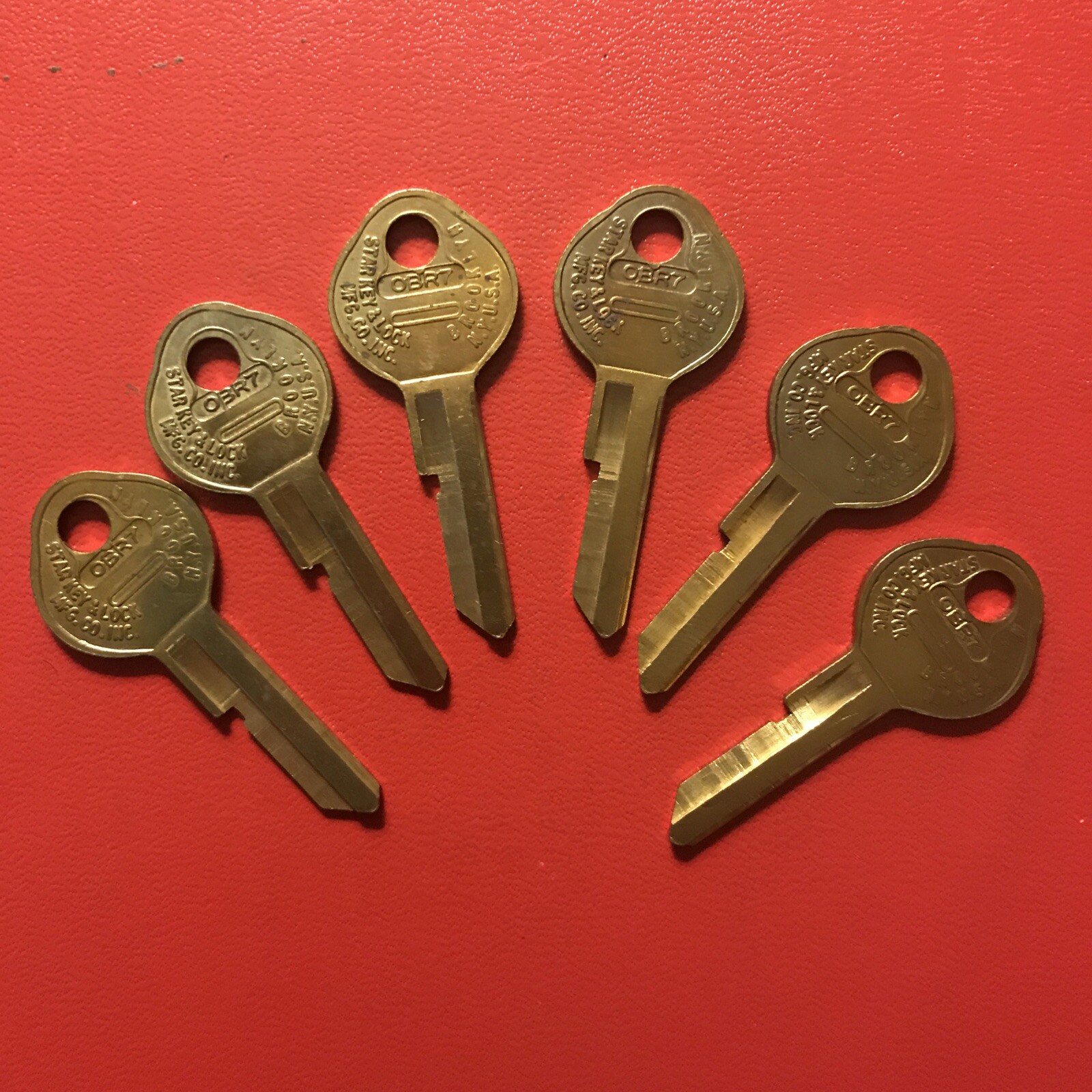 Star OBR7  BRASS  Key Blanks   Set of 6   Locksmith     [k]