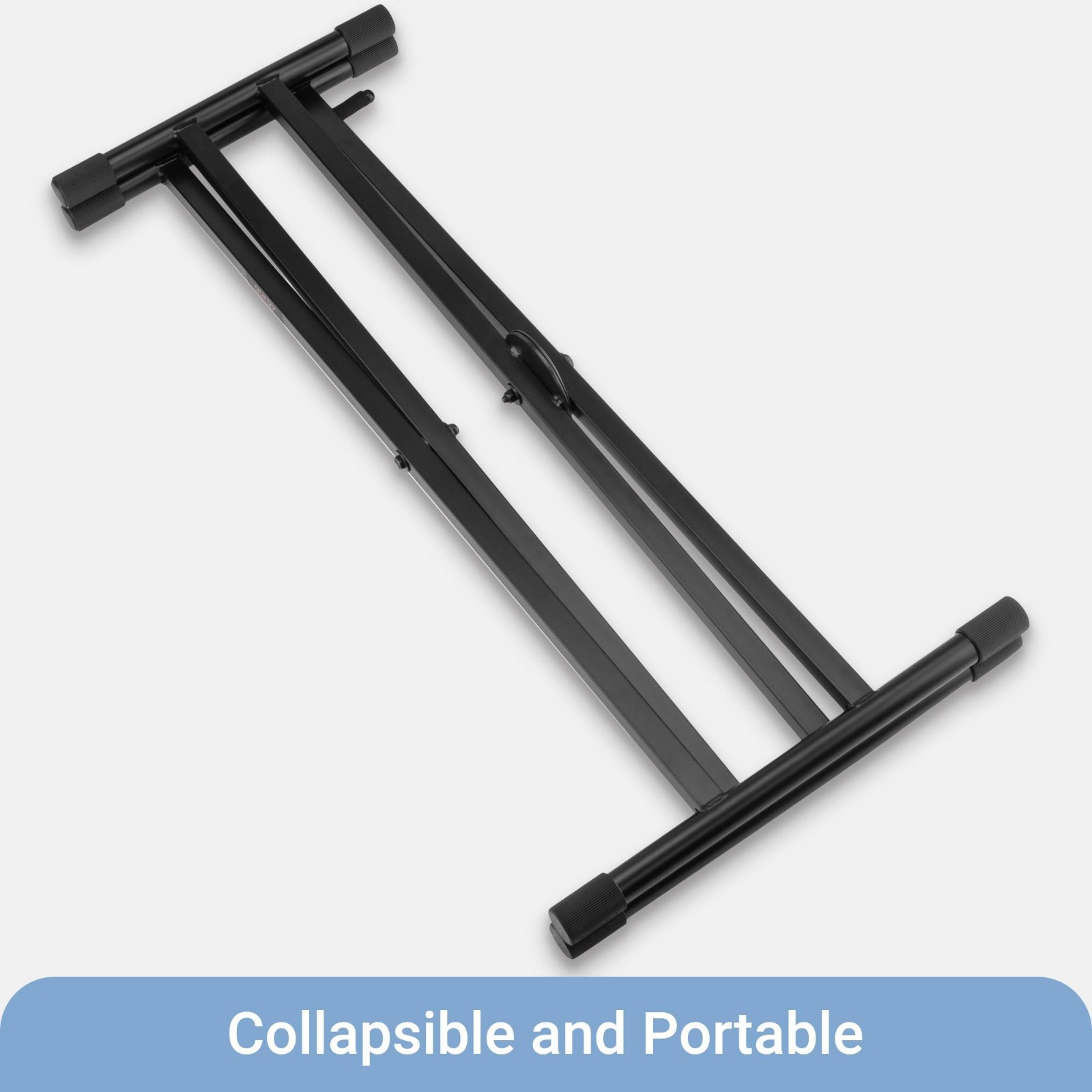 Lectronify Double-X Keyboard Stand Pull Lock Adjustable Height Heavy Duty 154 lb