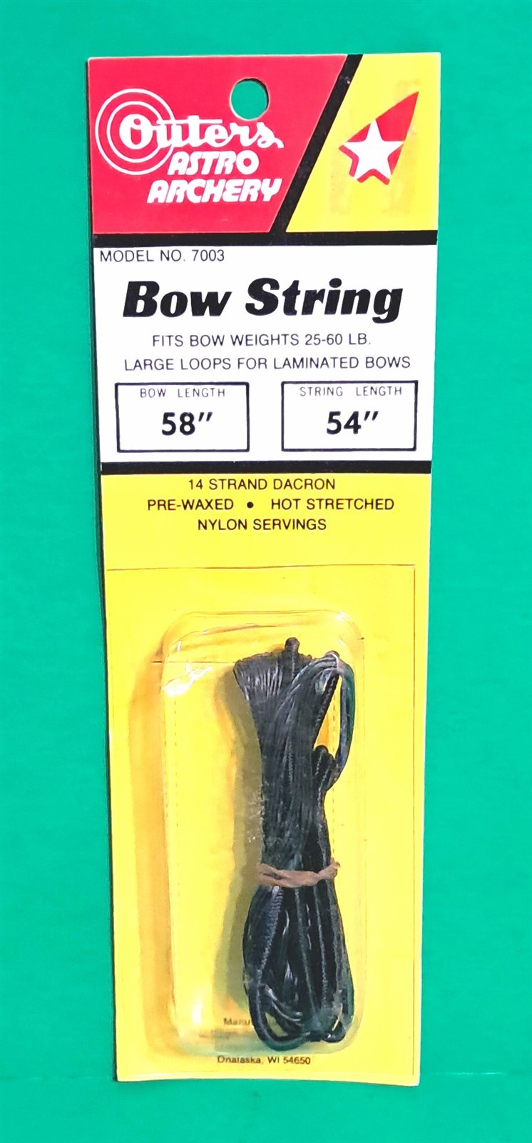 Original Outers Astro Archery Recurve Bow Replacement String 52" AMO 14st Dacron