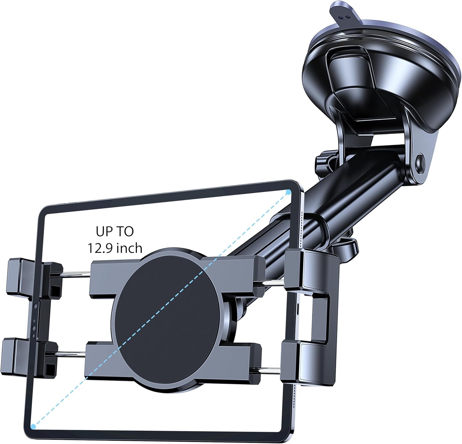 Heavy Duty Tablet Mount | Car Truck Dash/Windshield Holder for 4.7"-12.9" iPad