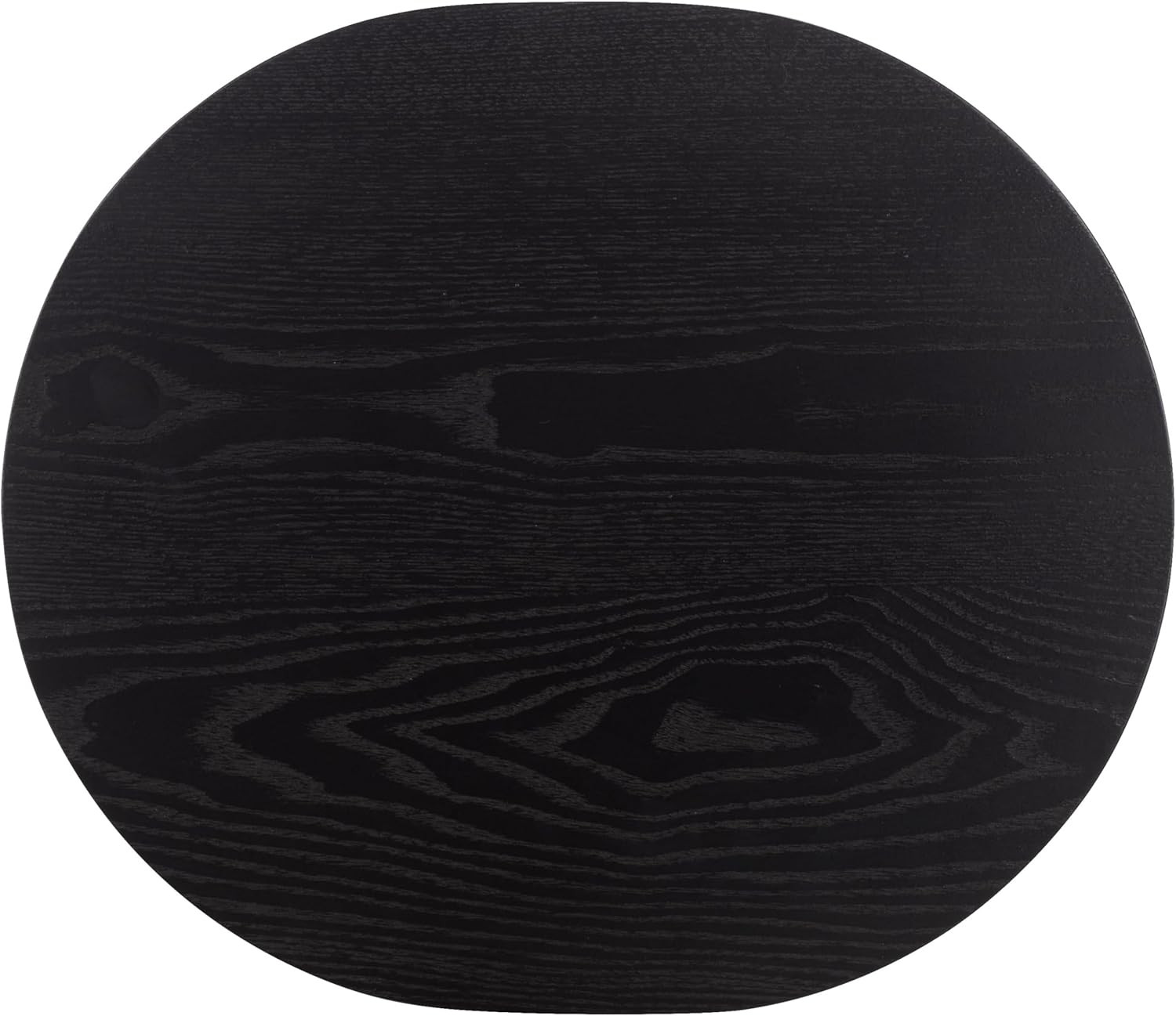 Modern Black Ekon Round Pedestal End Table - Fully Assembled by