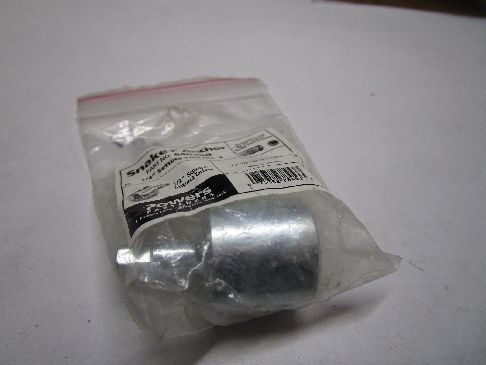 1/4" Setting Tool For Snake+ Carbon Steel Code Internally Threaded DropIn Anchor