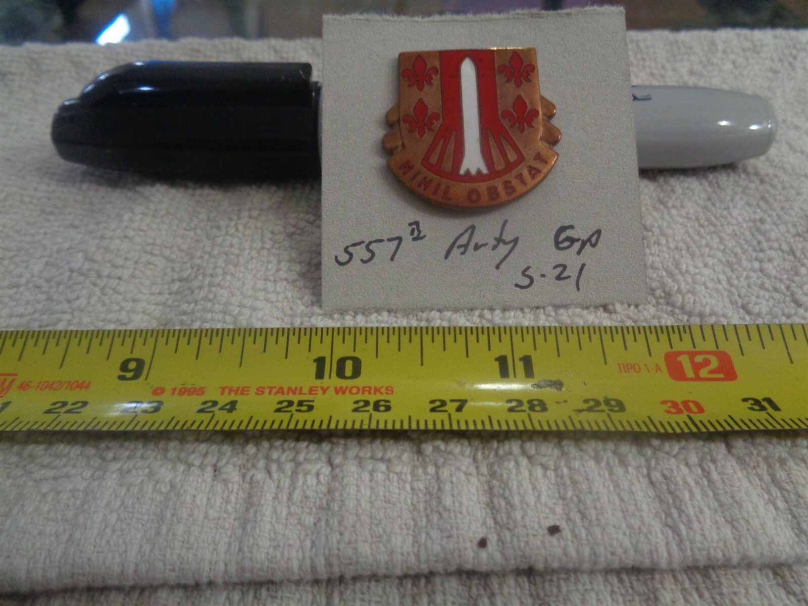 557th Artillery Group S-21 Unit Crest, DI, DUI (DRAW#123)